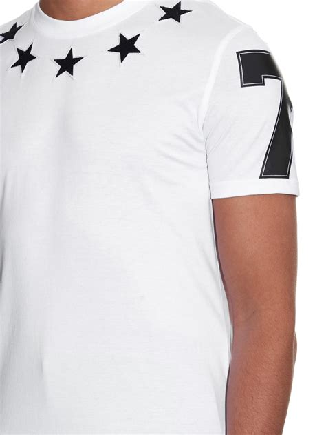 givenchy white shirt star|men's givenchy t shirt sale.